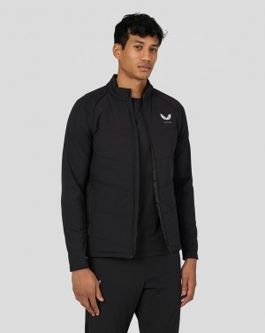 Castore Active Hybrid Jacket Czarne | LRQKYXU-05