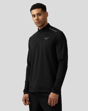 Castore Apex Aeromesh Quarter Zip Czarne | JAOIRWM-49