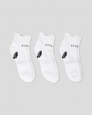 Castore Cushioned Ankle Socks 3 Pack Białe | WIUYMCR-17