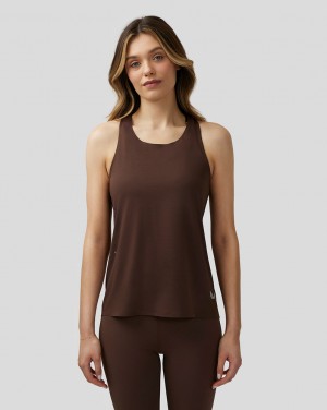 Castore Zone Breathable Performance Tank Brązowe | WAKBYOT-69